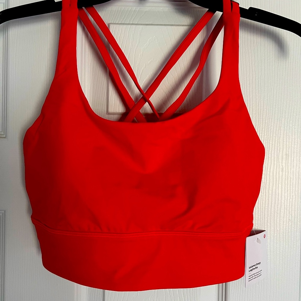 Lululemon NEW with tags, Athletica Pink Strappy Sports Bra, size 10.
